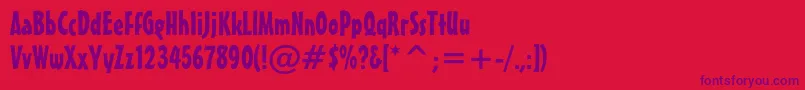 Maestroc-Schriftart – Violette Schriften auf rotem Hintergrund