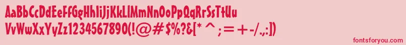 Maestroc Font – Red Fonts on Pink Background