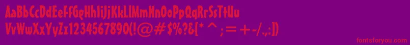 Maestroc Font – Red Fonts on Purple Background