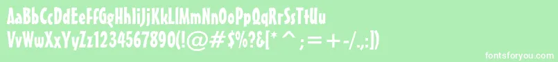 Maestroc Font – White Fonts on Green Background