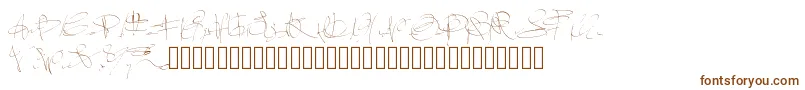 Шрифт Pwsignaturefont – коричневые шрифты на белом фоне