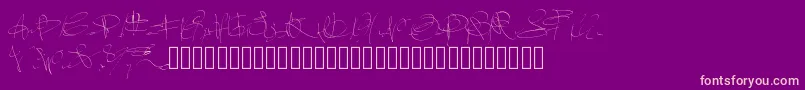 Pwsignaturefont Font – Pink Fonts on Purple Background