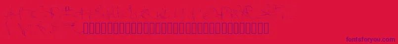 Pwsignaturefont Font – Purple Fonts on Red Background