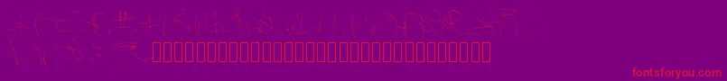 Pwsignaturefont Font – Red Fonts on Purple Background