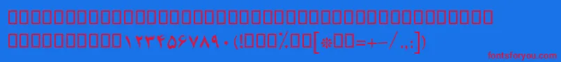 BBadrBold Font – Red Fonts on Blue Background
