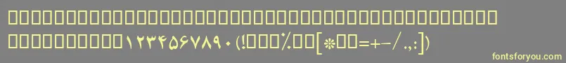 BBadrBold Font – Yellow Fonts on Gray Background