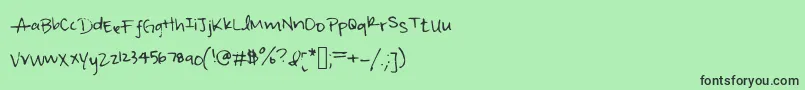 Irisisweird Font – Black Fonts on Green Background