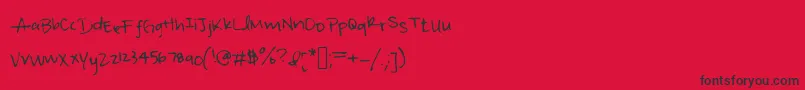 Irisisweird Font – Black Fonts on Red Background