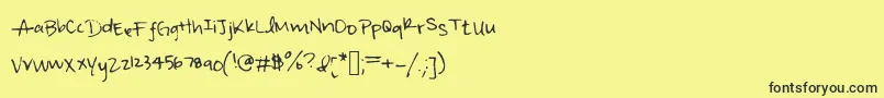 Irisisweird Font – Black Fonts on Yellow Background