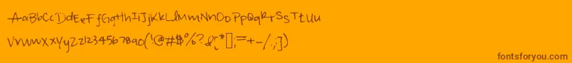 Irisisweird Font – Brown Fonts on Orange Background