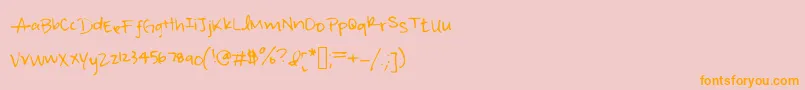 Irisisweird Font – Orange Fonts on Pink Background