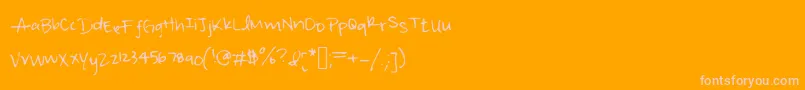 Irisisweird Font – Pink Fonts on Orange Background