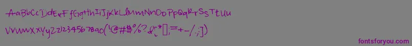 Irisisweird Font – Purple Fonts on Gray Background