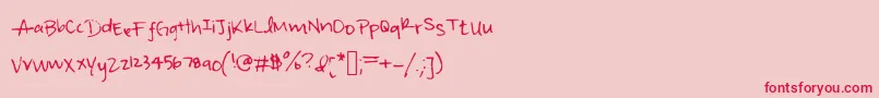 Irisisweird Font – Red Fonts on Pink Background