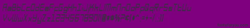 SfSquareHeadCondItalic Font – Black Fonts on Purple Background