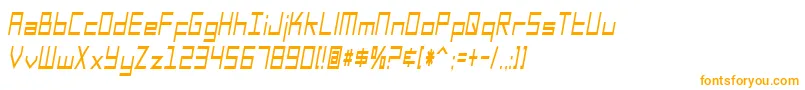 SfSquareHeadCondItalic Font – Orange Fonts on White Background