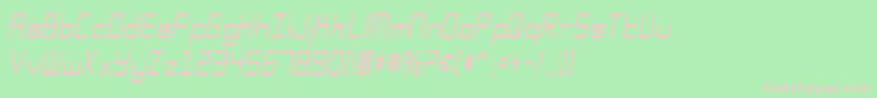 SfSquareHeadCondItalic Font – Pink Fonts on Green Background