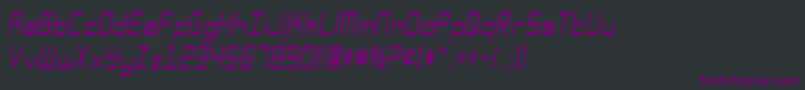 SfSquareHeadCondItalic Font – Purple Fonts on Black Background