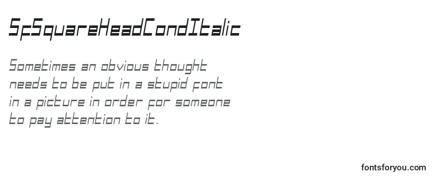 Шрифт SfSquareHeadCondItalic