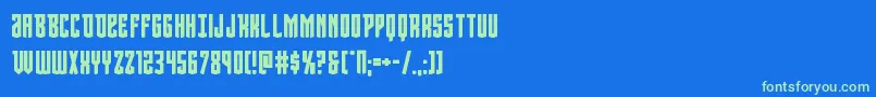 Viceroybold Font – Green Fonts on Blue Background