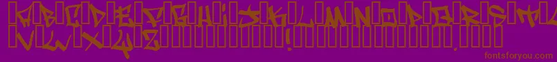 Шрифт WritersOriginal – коричневые шрифты на фиолетовом фоне