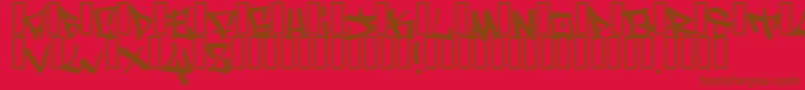 WritersOriginal Font – Brown Fonts on Red Background