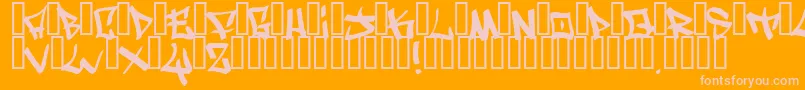 WritersOriginal Font – Pink Fonts on Orange Background