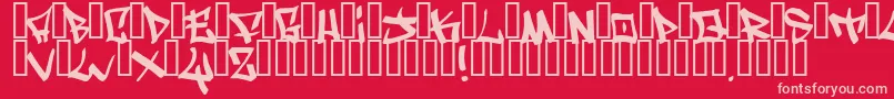 WritersOriginal Font – Pink Fonts on Red Background