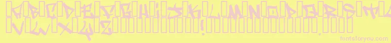 WritersOriginal Font – Pink Fonts on Yellow Background