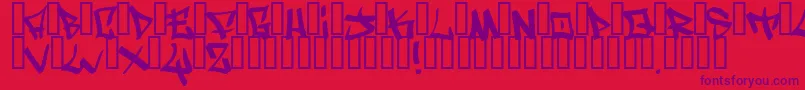 WritersOriginal Font – Purple Fonts on Red Background