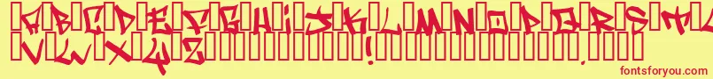 WritersOriginal Font – Red Fonts on Yellow Background