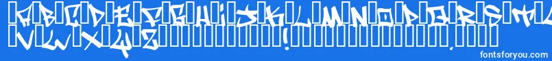 WritersOriginal Font – White Fonts on Blue Background