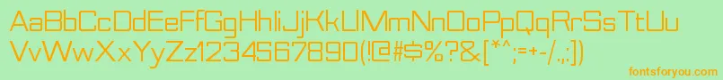 NesobritergRegular Font – Orange Fonts on Green Background