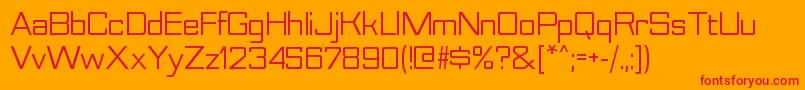 NesobritergRegular Font – Red Fonts on Orange Background
