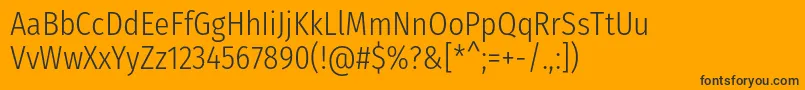 FirasanscondensedLight Font – Black Fonts on Orange Background