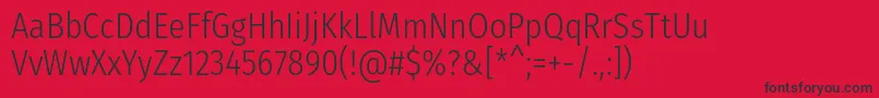 FirasanscondensedLight Font – Black Fonts on Red Background