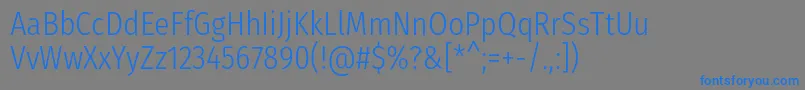 FirasanscondensedLight Font – Blue Fonts on Gray Background