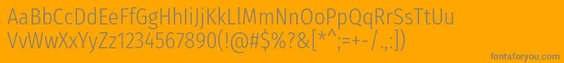 FirasanscondensedLight Font – Gray Fonts on Orange Background