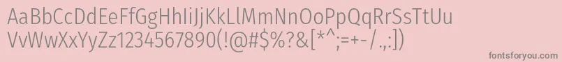 FirasanscondensedLight Font – Gray Fonts on Pink Background