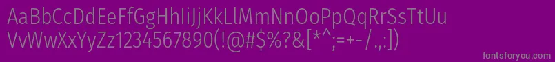 FirasanscondensedLight Font – Gray Fonts on Purple Background