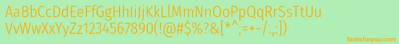 More about FirasanscondensedLight Font FirasanscondensedLight Font – Orange Fonts on Green Background