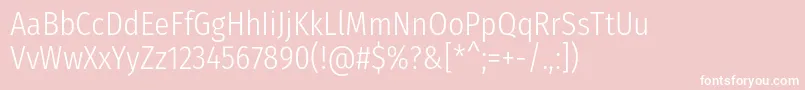 FirasanscondensedLight Font – White Fonts on Pink Background