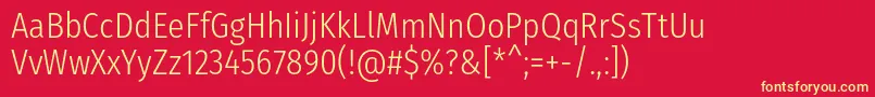 More about FirasanscondensedLight Font FirasanscondensedLight Font – Yellow Fonts on Red Background