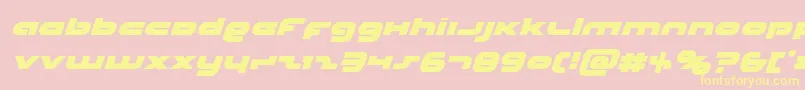 Unisolital Font – Yellow Fonts on Pink Background