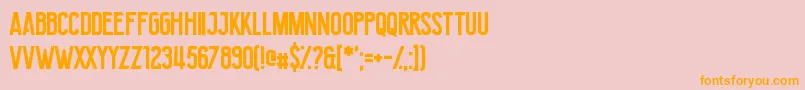 AvengedForYourself Font – Orange Fonts on Pink Background