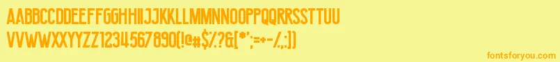 AvengedForYourself Font – Orange Fonts on Yellow Background