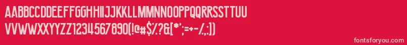 AvengedForYourself Font – Pink Fonts on Red Background