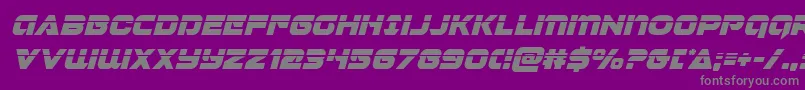 Jeebralaserital Font – Gray Fonts on Purple Background