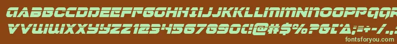 Jeebralaserital Font – Green Fonts on Brown Background