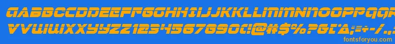 Jeebralaserital Font – Orange Fonts on Blue Background